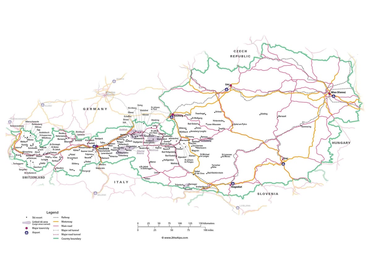 mapa da áustria eléctrico 