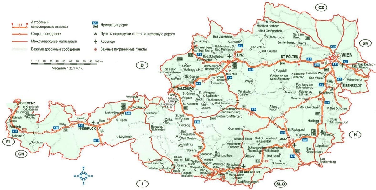 áustria mapa de viagens
