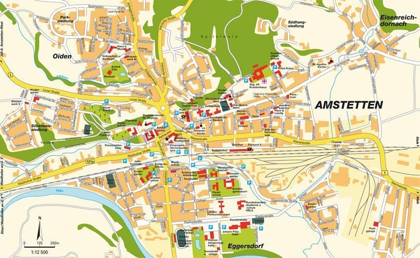 mapa de amstetten áustria