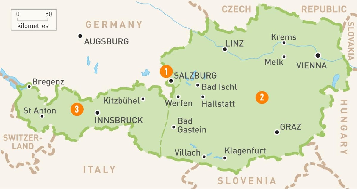 mapa de bregenz, áustria