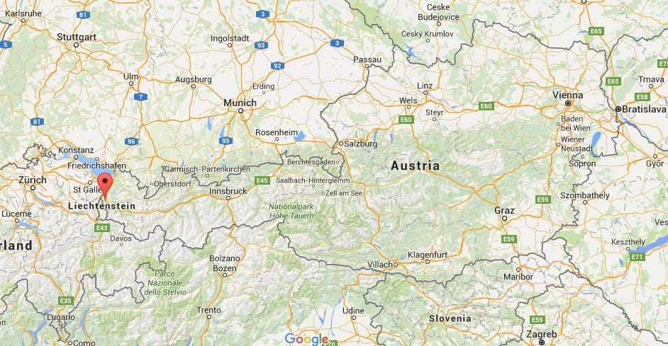 mapa de feldkirch, áustria