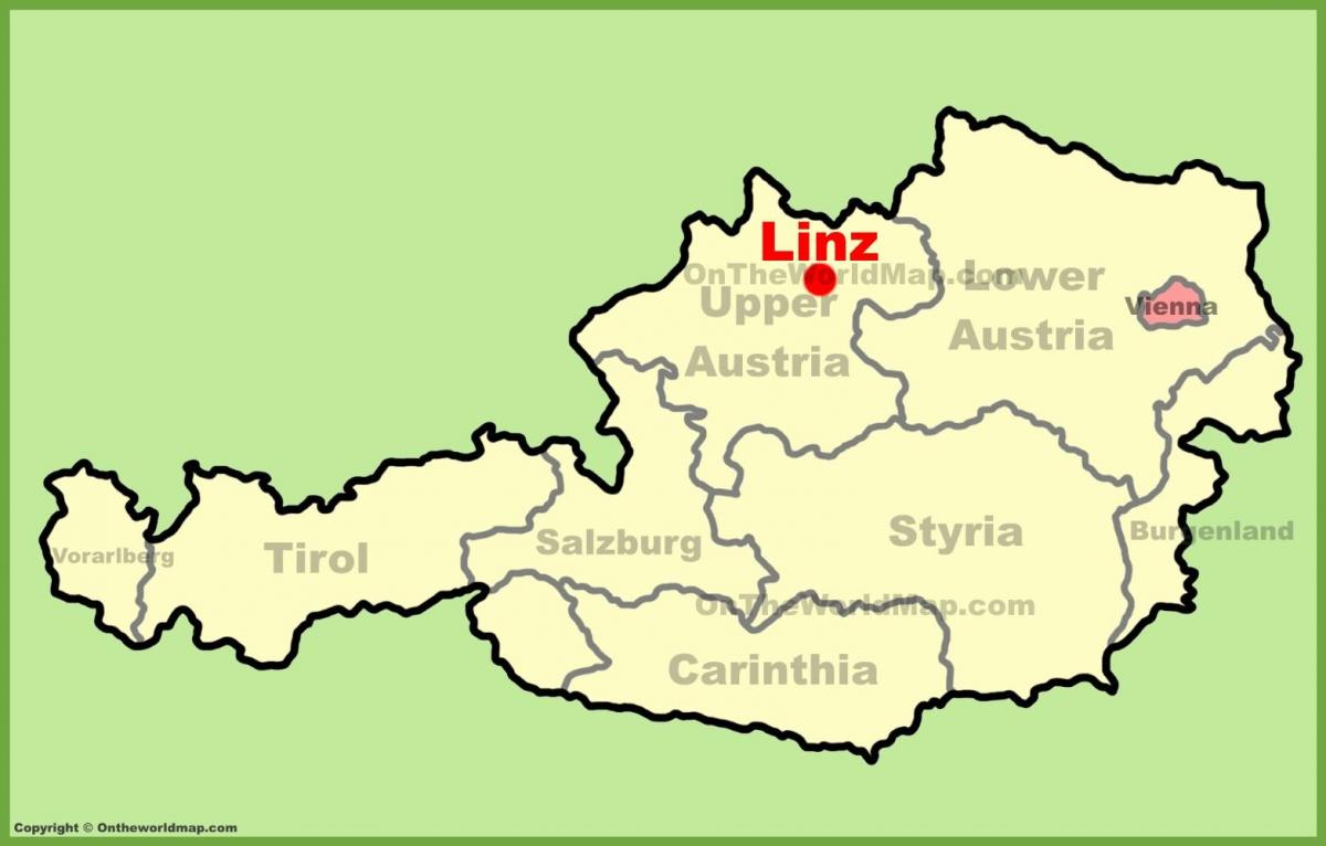 mapa de linz, áustria