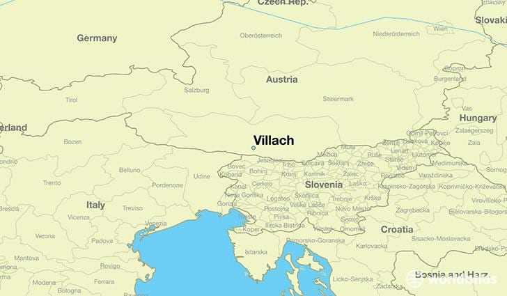 mapa de villach, áustria