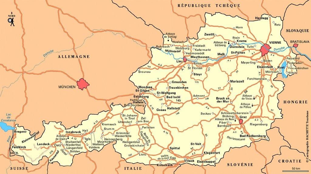mapa de wien, áustria