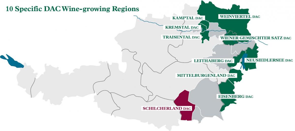 vinho austríaco regiões mapa