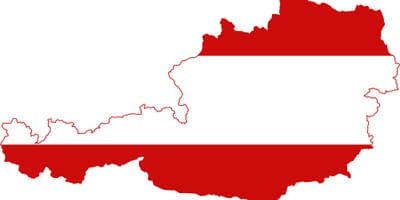 Áustria mapa bandeira