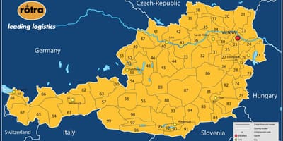 Mapa da áustria código postal 