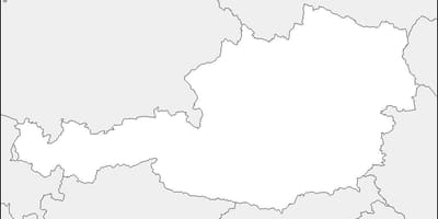 Mapa da áustria, o contorno do mapa