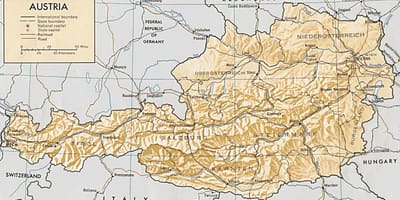 Áustria mapa geográfico
