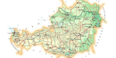 Mapa da áustria elevação