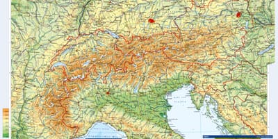 Mapa da áustria topográfico