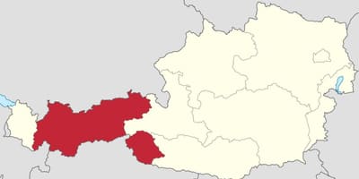 Tirol, áustria mapa