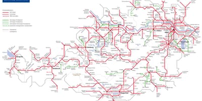 Obb austríaco mapa ferroviário