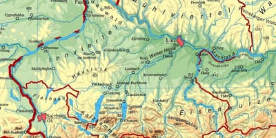 Mapa da áustria