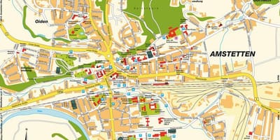 Mapa de amstetten áustria