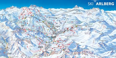 Mapa de arlberg, áustria