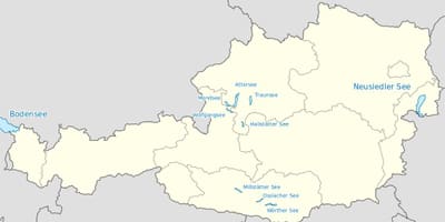 Mapa do austríaco lagos