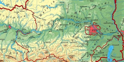Mapa da baixa áustria