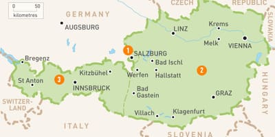 Mapa de bregenz, áustria