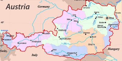 Mapa de eisenstadt áustria
