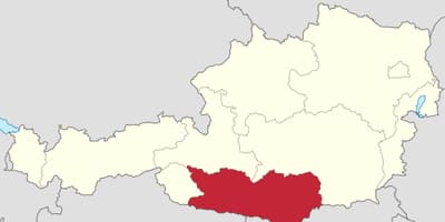 Mapa de karnten áustria 