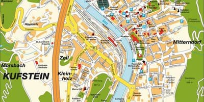 Mapa de kufstein áustria