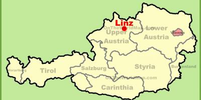 Mapa de linz, áustria