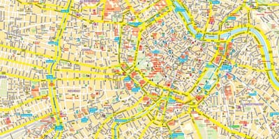 Mapa de ruas da cidade de viena, áustria