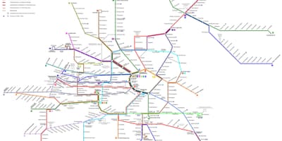 Mapa do metrô de viena, áustria