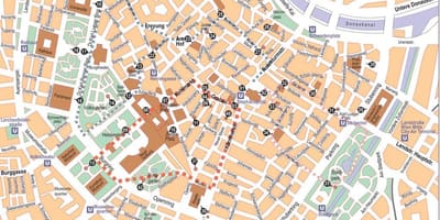 Viena, áustria centro da cidade mapa