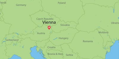 Mapa de viena, áustria mapa da europa