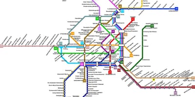Viena, áustria transporte público mapa