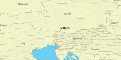 Mapa de villach, áustria