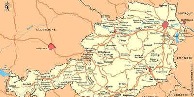 Mapa de wien, áustria