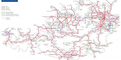 Obb austríaco mapa ferroviário